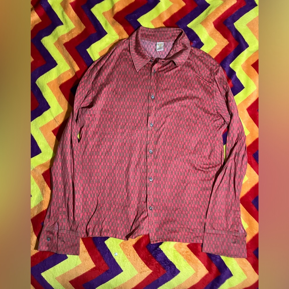 Herion italy silk cotton knit button shirt 40
